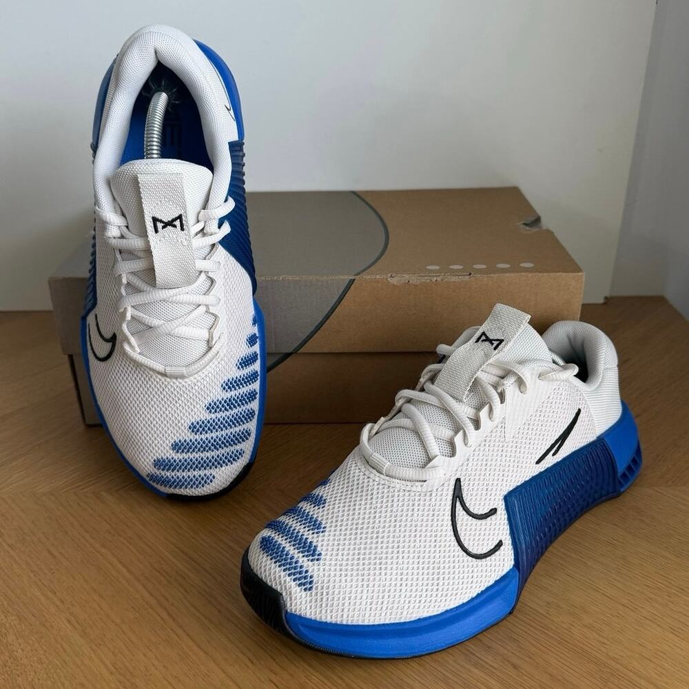Nike Free Metcon 9 White/Royal Blue Men Running Sneakers- SZ 7